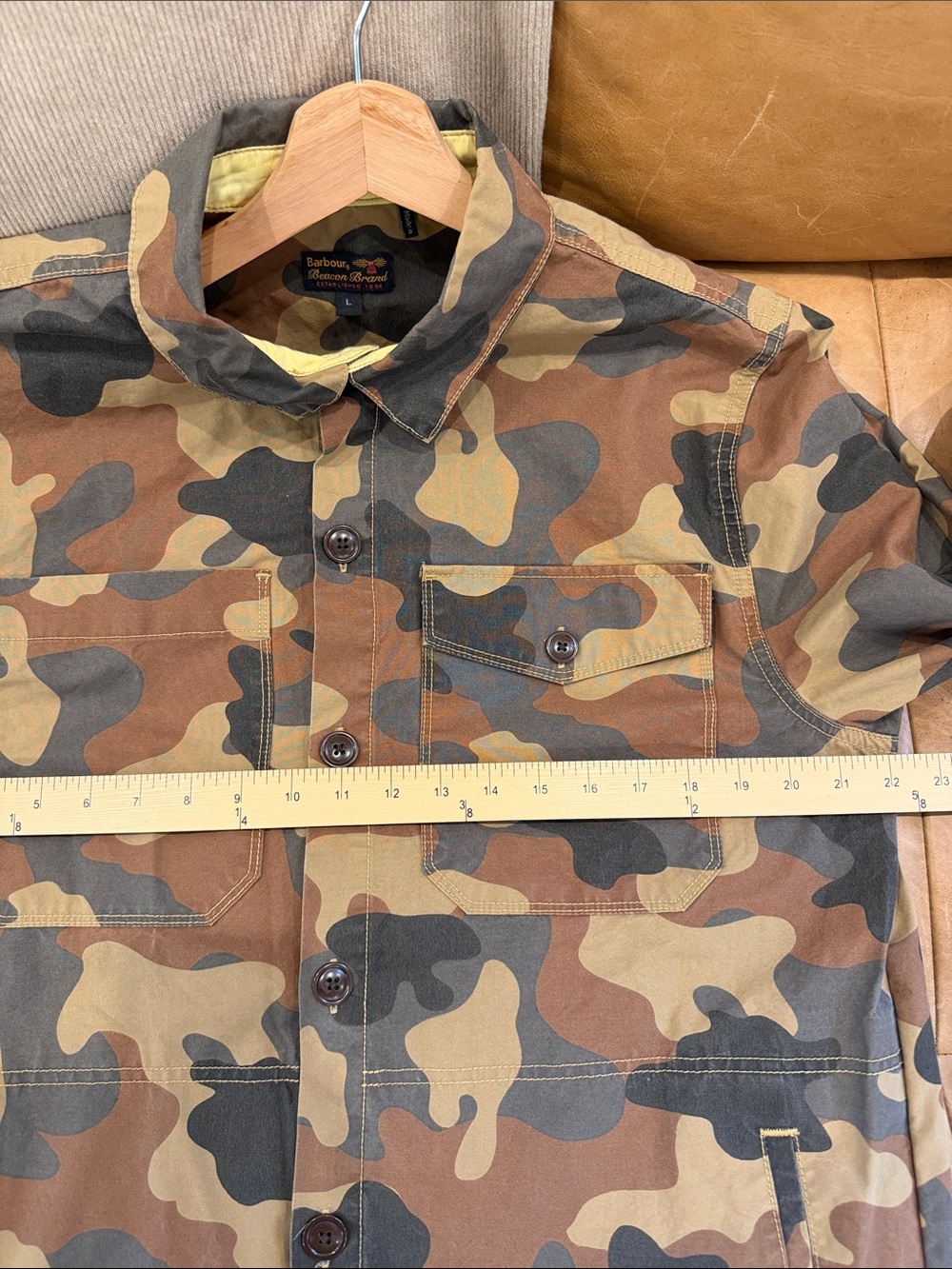 Barbour Camo Field Jacket - Brown Multi - Picture 9 of 11